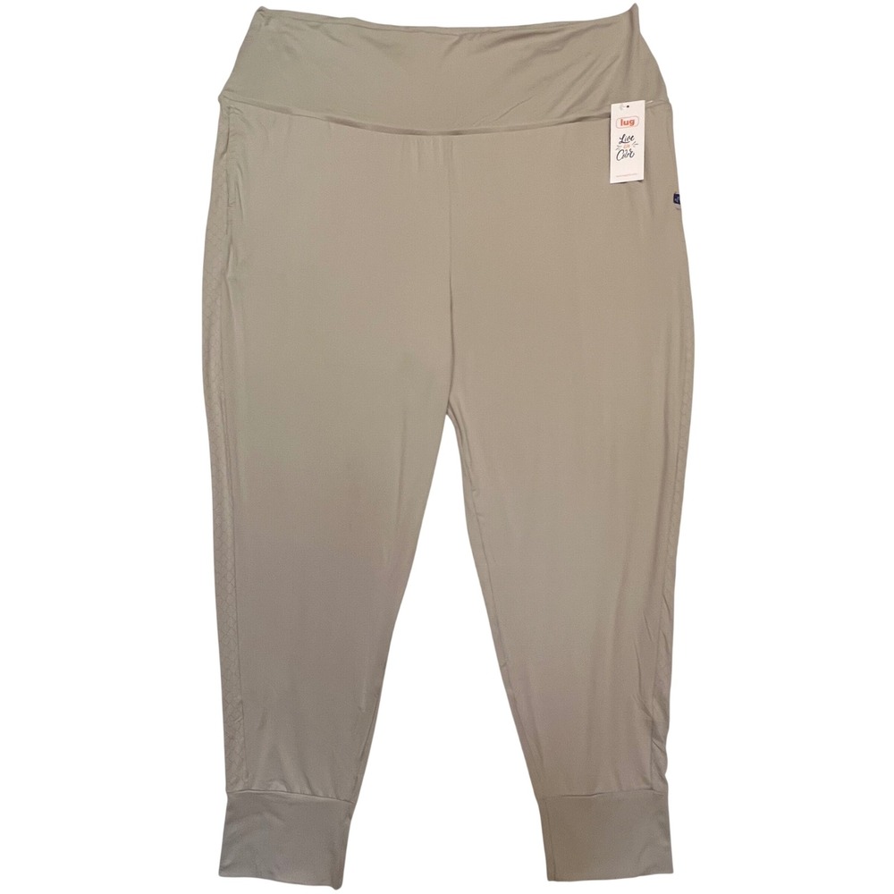 Lug Scoop Bottom Pebble Grey Athleisure Stretch Lounge Pants Joggers NWT Size 3X